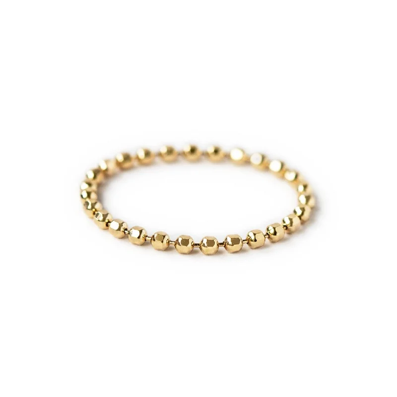 Classic gold engagement rings-Bead Chain Ring