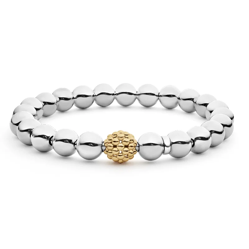 Horoscope Bracelets-Stretch Gold Bead Bracelet