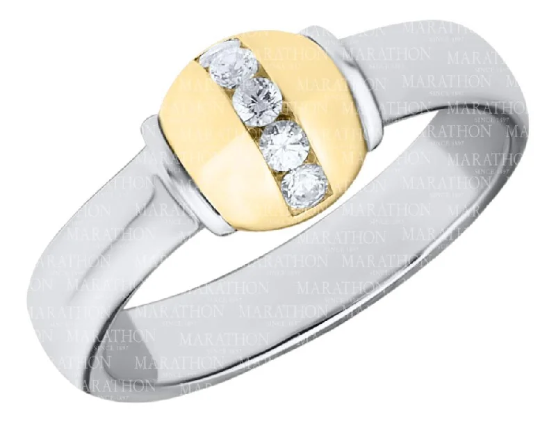 Custom engraved wedding bands-Authentic Cape Cod Ring made by Lestage - Sterling Silver w/ a 14k Gold Diamond Bead