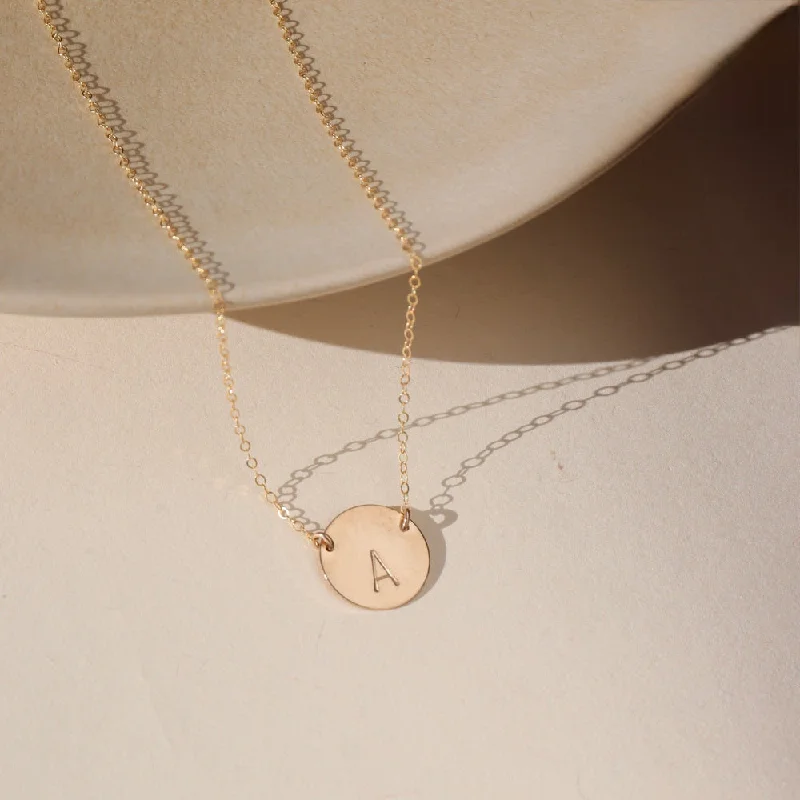 Wedding gift necklaces for bridesmaids-Anchored Monogram Necklace