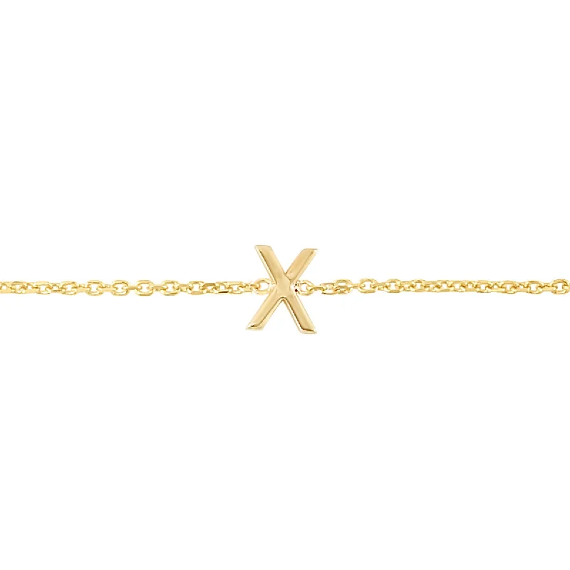 Fine diamond necklaces for special occasions-14K Mini Initial X Necklace