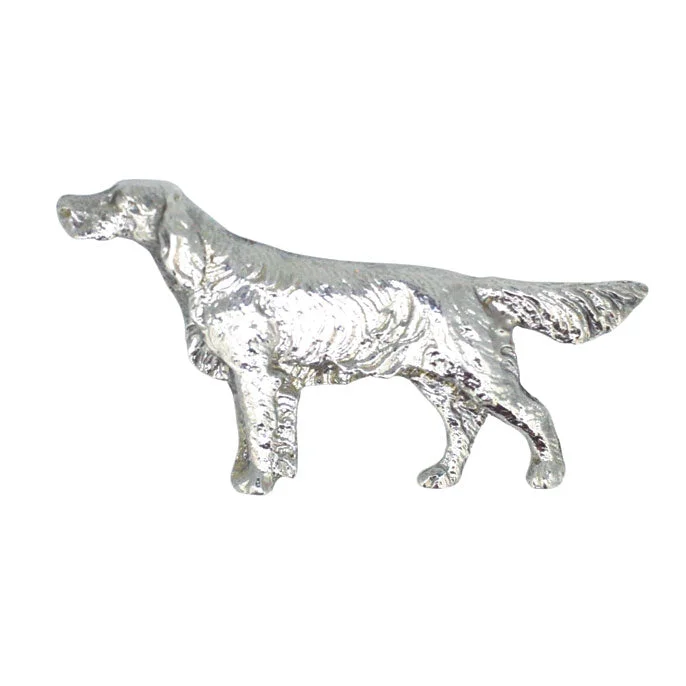 Embellished Brooch Pin-Silver Dog Brooch