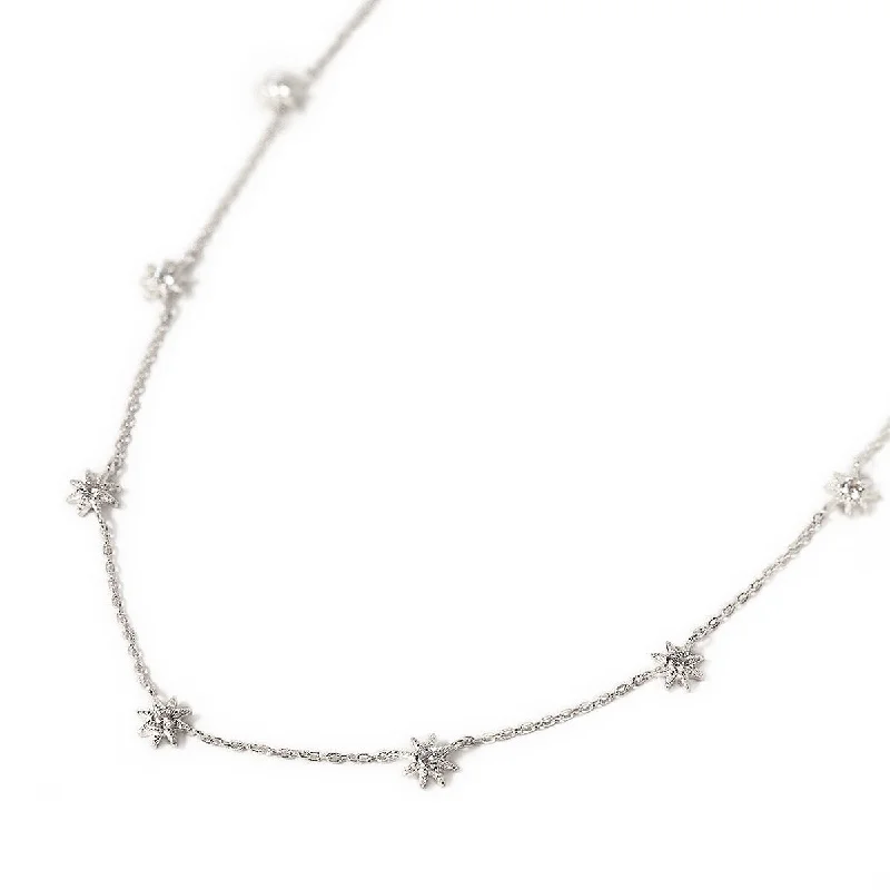 Simple chain necklaces for women-Celestial Starburst Necklace