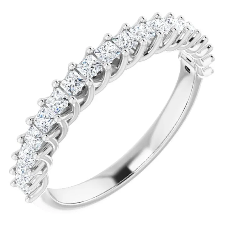 Affordable luxury engagement rings-14K White 1/2 CTW Natural Diamond Anniversary Band