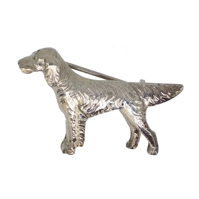 Designer Brooch Pin-Silver Dog Brooch