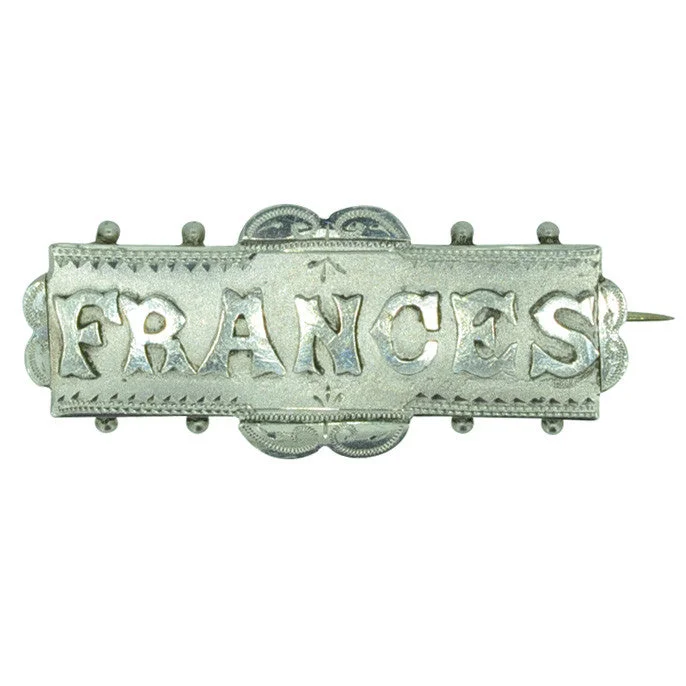 Colorful Gem Brooch-Frances Name Brooch