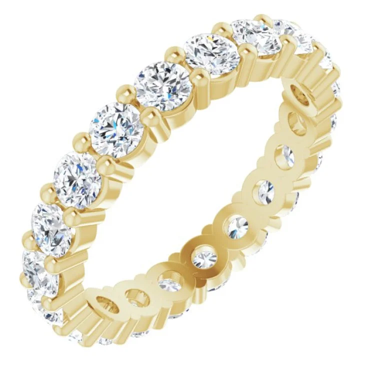 Custom handmade engagement rings-14K Yellow 2 CTW Lab-Grown Diamond Eternity Band Size 6.5