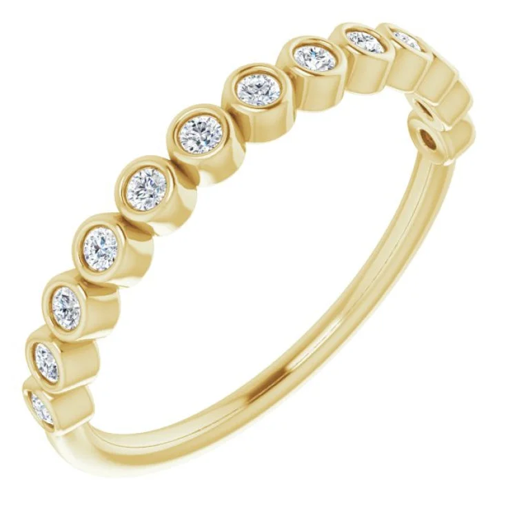 Stylish custom rings-14K Yellow 1/5 CTW Natural Diamond Anniversary Band