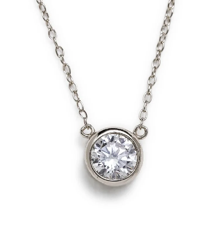 Gold necklaces with birthstone pendants-Dakota Solitaire Necklace