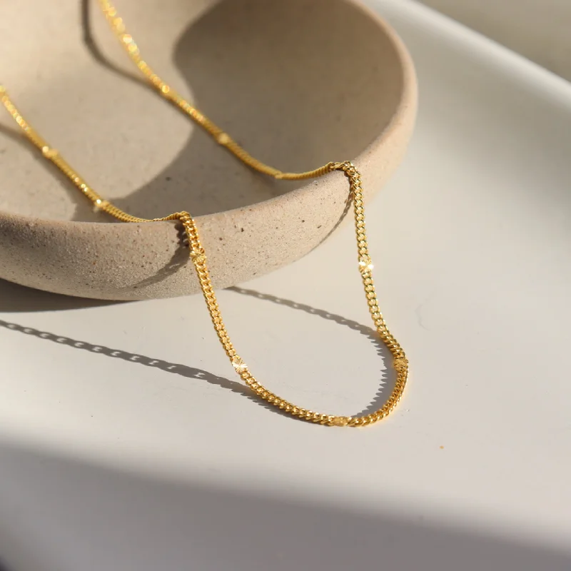 Layered necklaces with personalized pendants-Sunny Chain