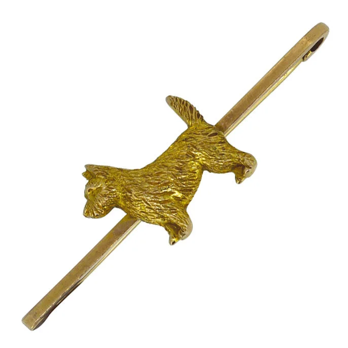 Trendy Embellished Brooch-Dog Bar Brooch