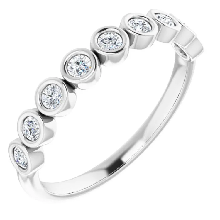 Stylish gold engagement rings-Platinum 1/4 CTW Natural Diamond Anniversary Band