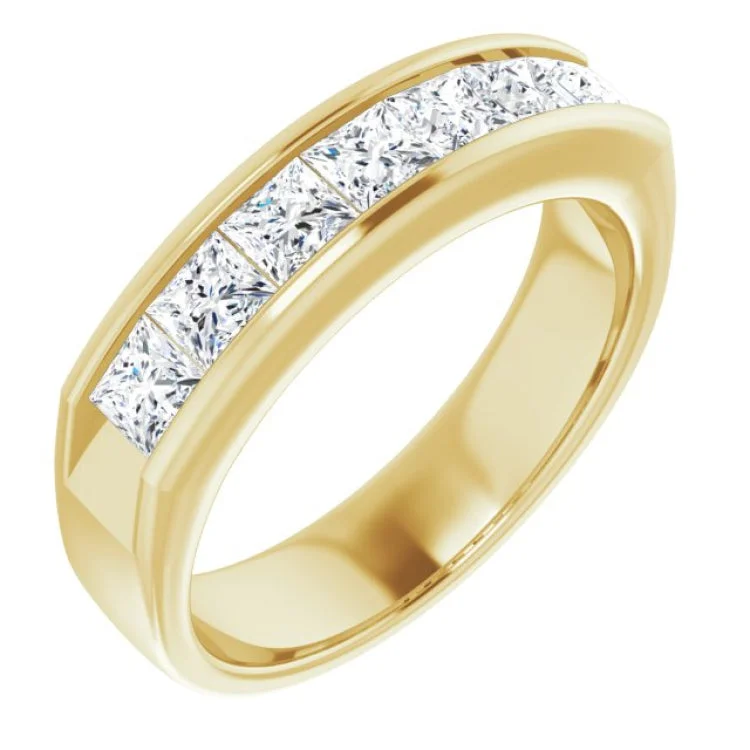 Mixed metal wedding bands-14K Yellow 1 3/4 CTW Natural Diamond Ring