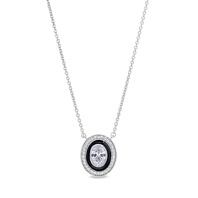 Personalized charm necklaces for moms-Black Label Necklace