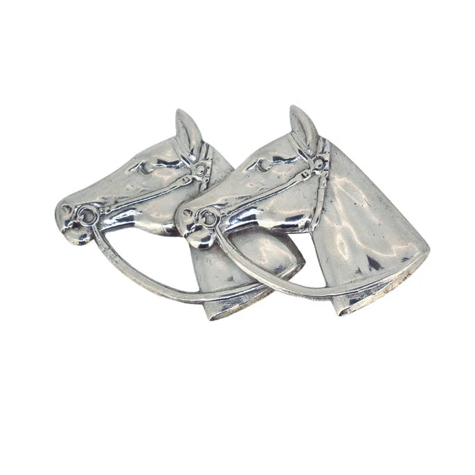 Geometric Brooch-Silver Horse Head Brooch