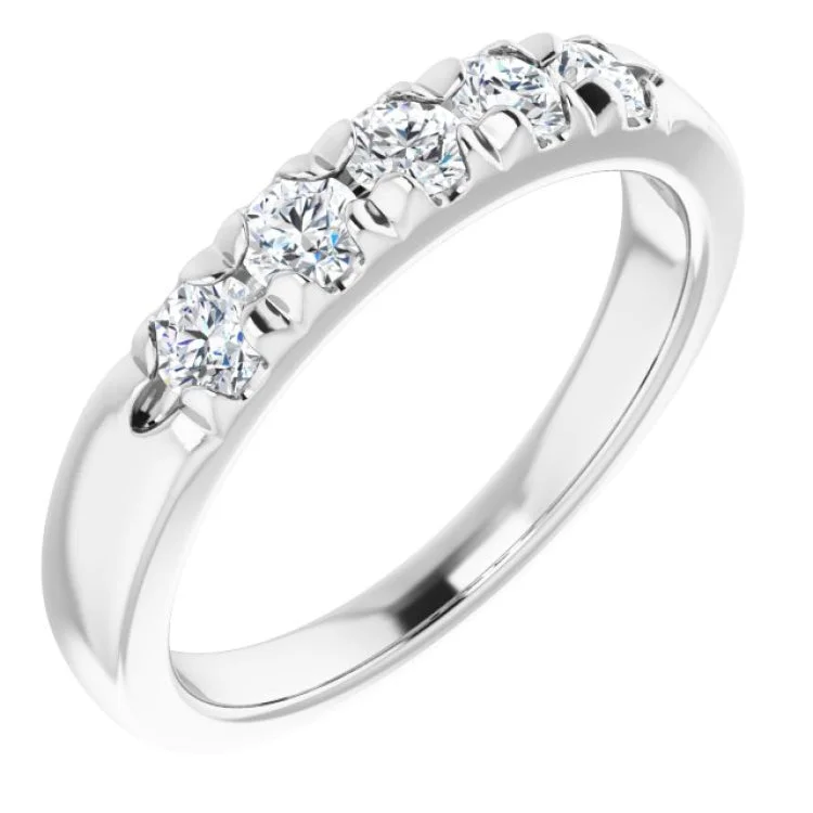 Rings for mothers-Platinum 1/2 CTW Natural Diamond Anniversary Band