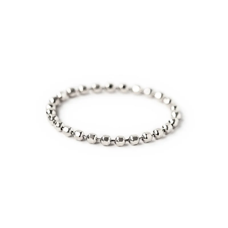 Modern rings-Diamond Cut Bead Chain Ring