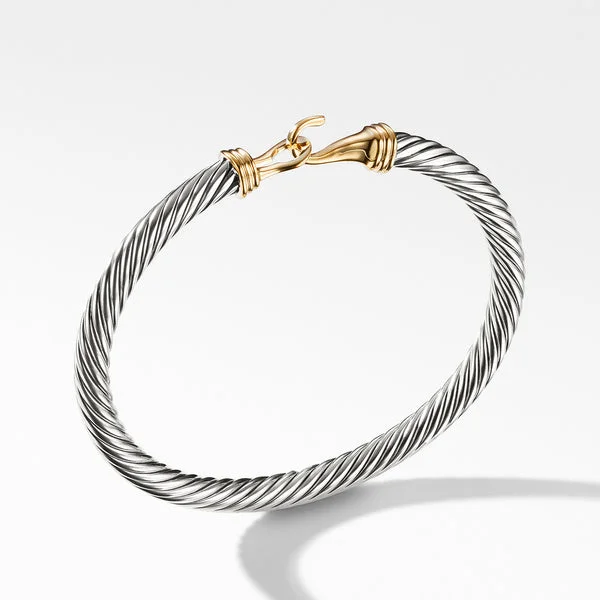 Winter Bracelets-Buckle Bracelet in Sterling Silver with 14K Yellow Gold