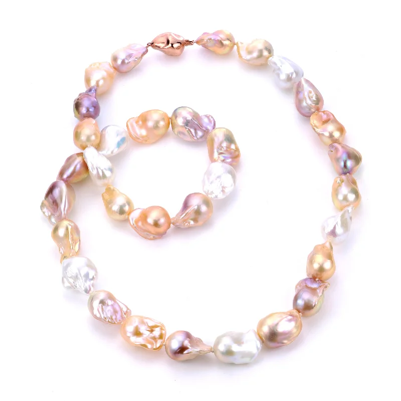 Gemstone charm necklaces for healing-14KT Yellow Gold Freshwater Pearl Necklace