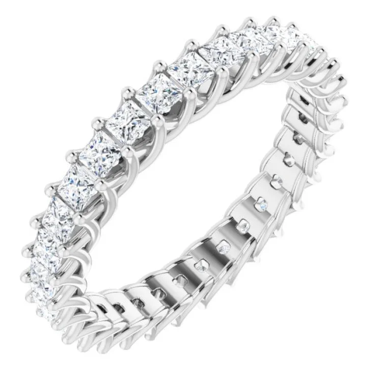 Diamond rings for men-Platinum 1 1/2 CTW Diamond Eternity Band