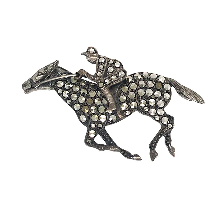 Versatile Brooch-Marcasite Racehorse Brooch