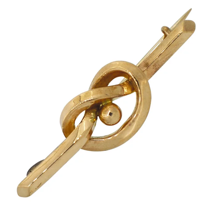 Fall Fashion Brooch-Rose Gold Knot Brooch