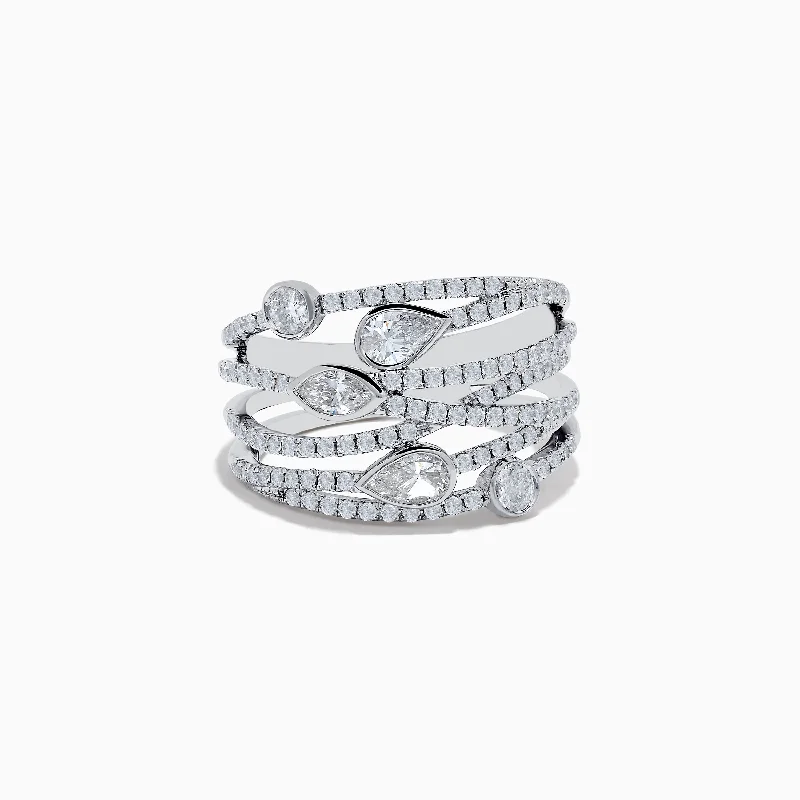 Gemstone engagement rings-Pave Classica 14K White Gold Diamond Ring