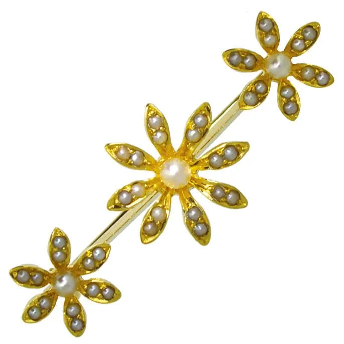 Jewel Brooch-Pearl Flower Brooch