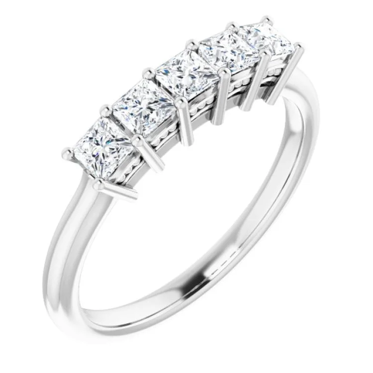 Engagement rings under $500-Platinum 5/8 CTW Natural Diamond Anniversary Band