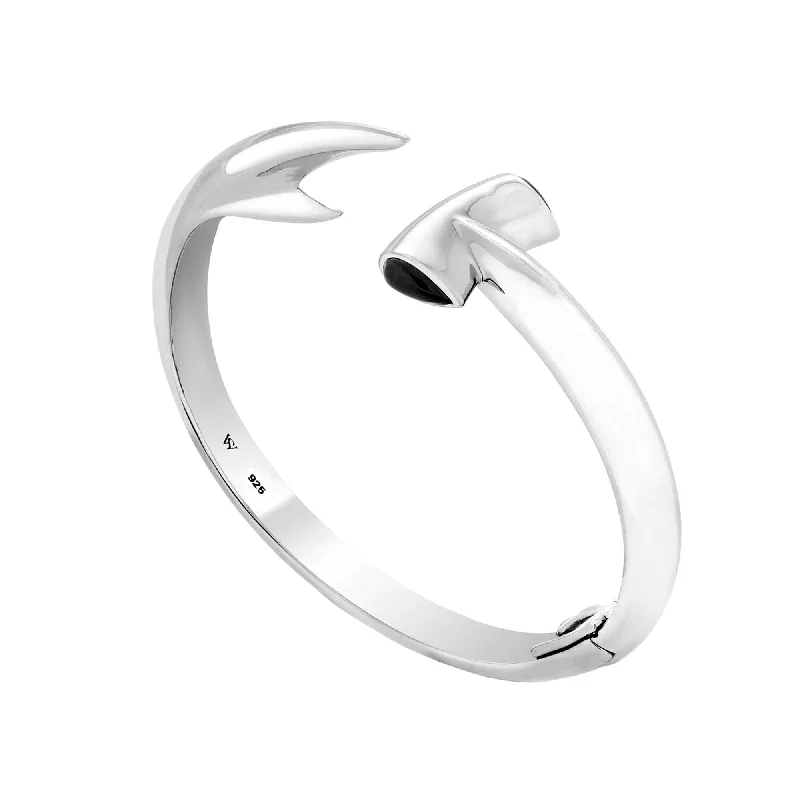 Unique Bracelets-Black Spinel Hammerhead Bangle Bracelet