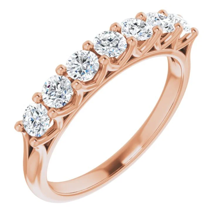 Statement rings-14K Rose 5/8 CTW Natural Diamond Anniversary Band