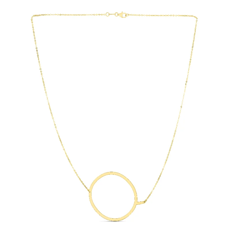 Elegant layered necklaces-14K Gold Large Initial Q Necklace