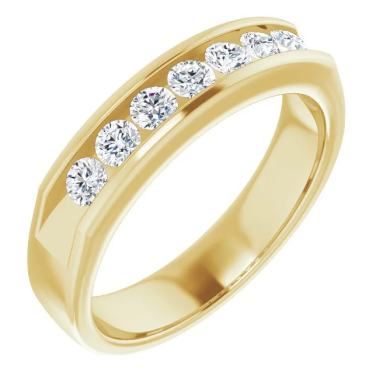 Square rings-14K Yellow 3/4 CTW Natural Diamond Ring