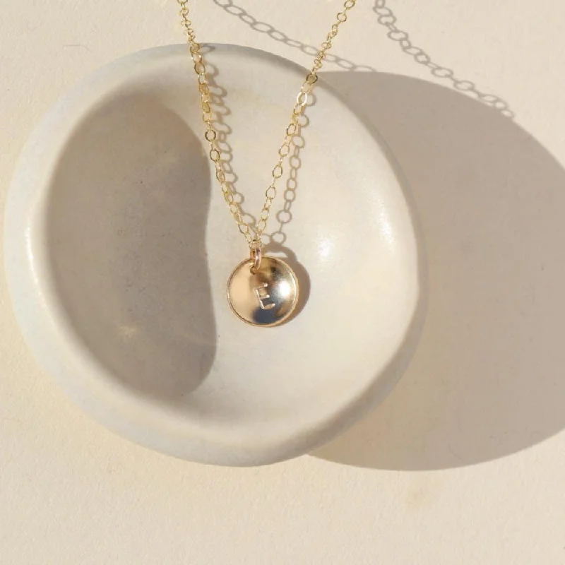 Heart-shaped necklaces for special gifts-Cove Droplet Monogram Necklace