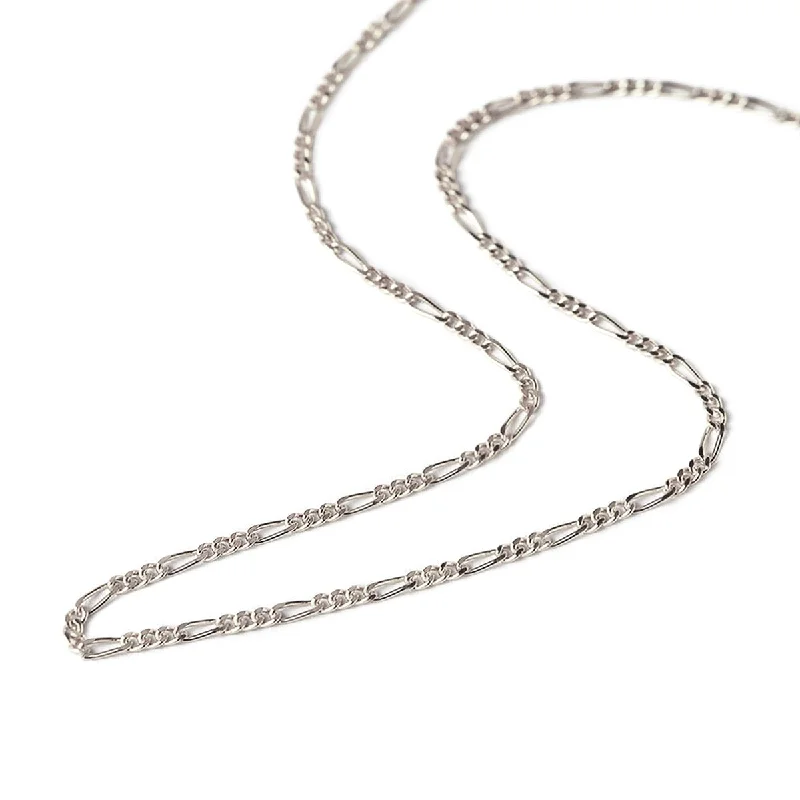 Simple and elegant silver necklaces for women-Figaro Chain Necklace