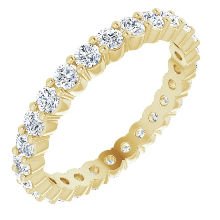 Promise rings for him-14K Yellow 3/4 CTW Natural Diamond Eternity Band Size 6