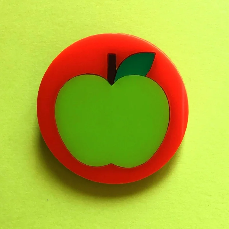 Premium Design Brooch-GREEN APPLE Acrylic Brooch