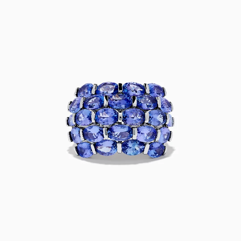 Stylish custom promise rings-Nahla Siri Sterling Silver Tanzanite Ring