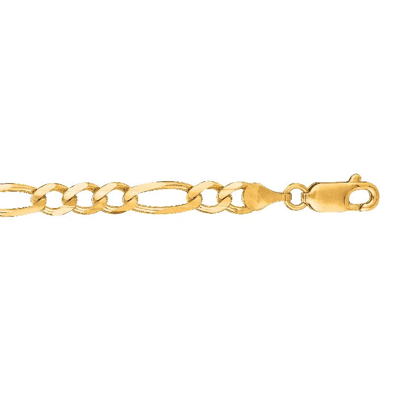 Minimalist gold necklaces for layering-14K Gold 4.5mm 24"" Figaro Chain Necklace