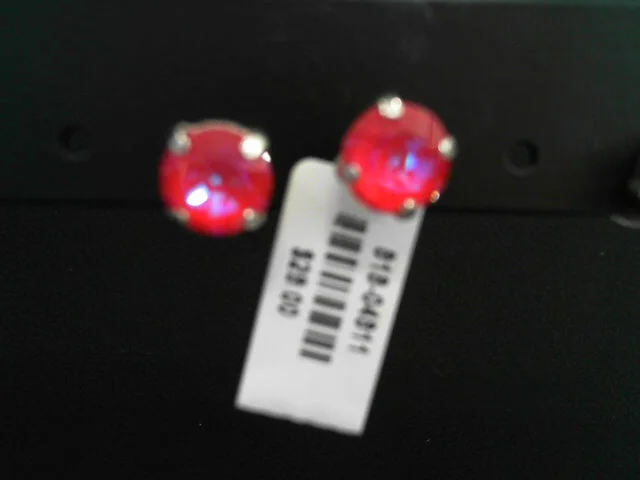 Unique Earrings For Special Celebrations-BRIGHT PINK MARIANA STUD, RHOD