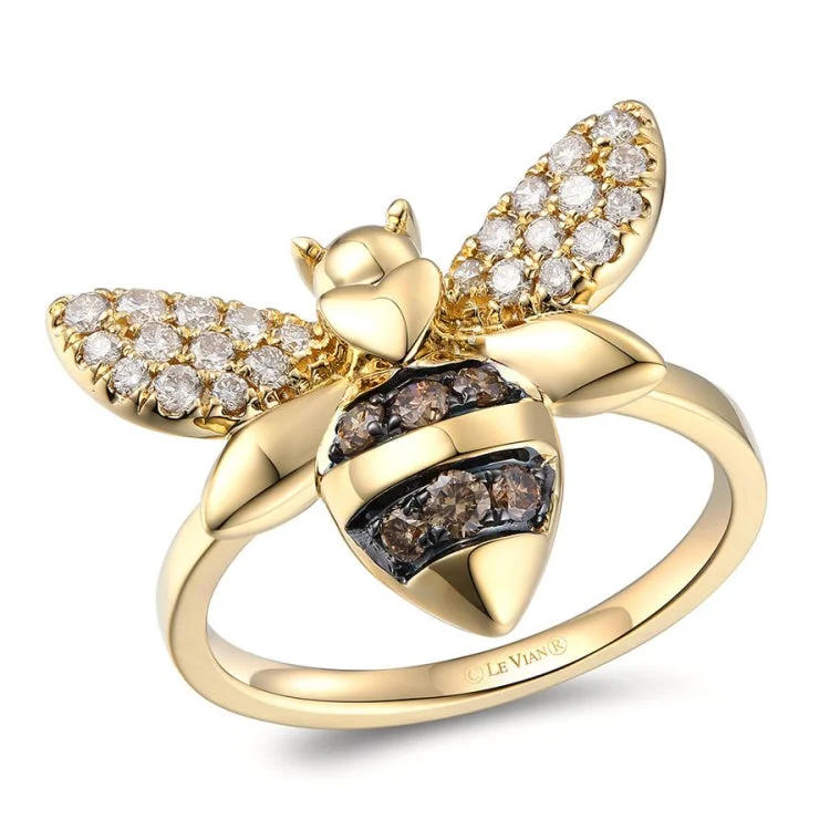 Pear shaped diamond rings-Le Vian 14K Honey Gold Ring