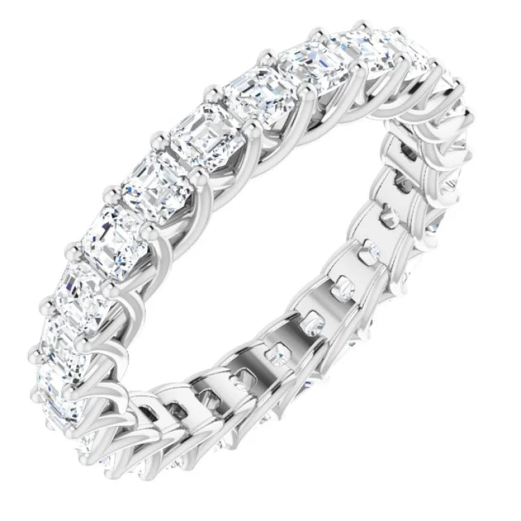 Colored gemstone engagement rings-Platinum 2 1/8 CTW Diamond Eternity Band