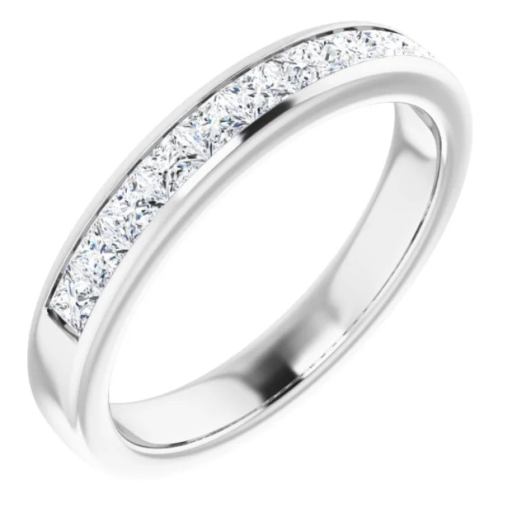 Chic rings-14K White 1 CTW Natural Diamond Band