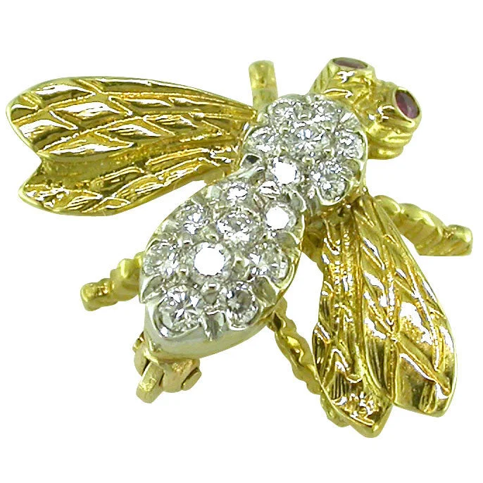 Boho Brooch-Diamond Bee Brooch