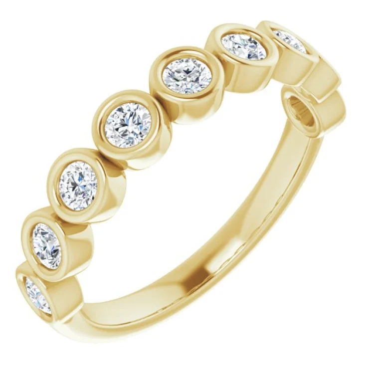 Best engagement rings for women-14K Yellow 1/2 CTW Natural Diamond Anniversary Band