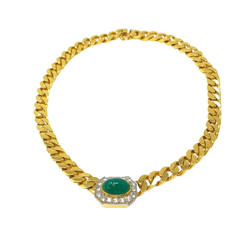 Fashionable silver necklaces for gifts-Montreaux 18K Gold Necklace with Emerald and Diamond