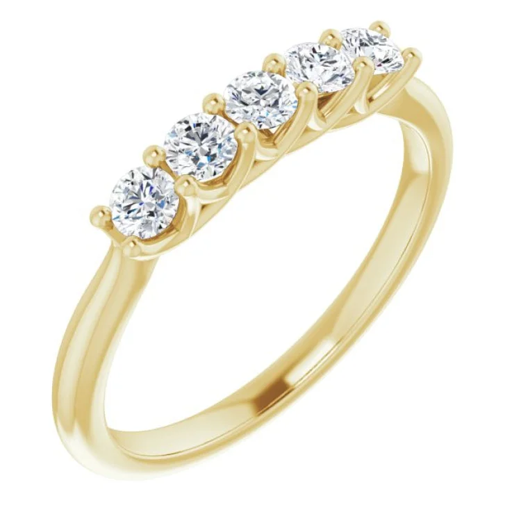 Wedding rings for women with sapphires-14K Yellow 3/8 CTW Natural Diamond Anniversary Band