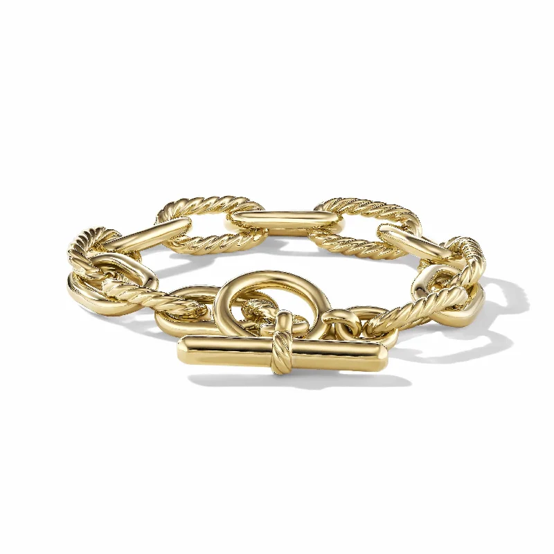 Crystal Bracelets-DY Madison Toggle Chain Bracelet in 18K Yellow Gold