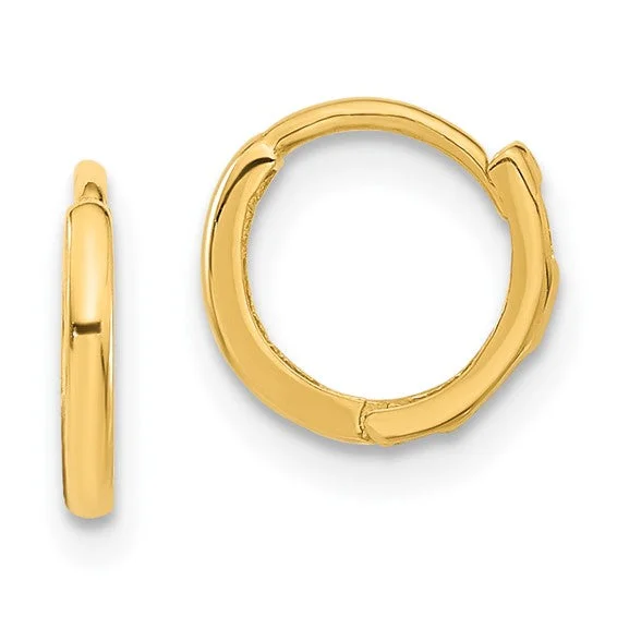 Oversized Earrings For Bold Fashion-14k Yellow Gold Madi K Children's Hinged Hoop Earrings