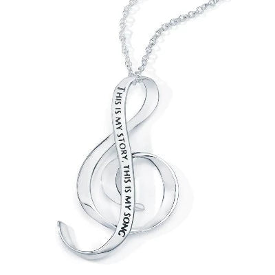 Trendy necklaces for special events-This Is My Story, This Is My Song Sterling Silver Necklace